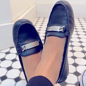 Olive coach leather coach loafer